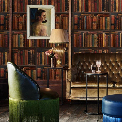 Antique Bookshelf Wallpaper - Wallpapers4Beginners