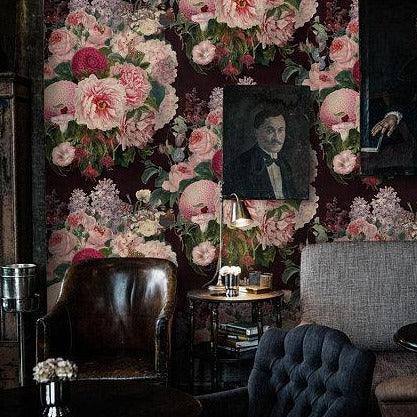 Dark "Velvet" Floral Wallpaper <br> ★★★★★ - WallpapersforBeginners