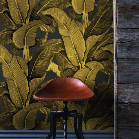 Gold Banana Leaf Wallpaper <br> ★★★★★ - WallpapersforBeginners