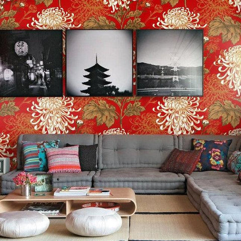 Red Japanese Flowers Wallpaper <br> ★★★★★ - WallpapersforBeginners