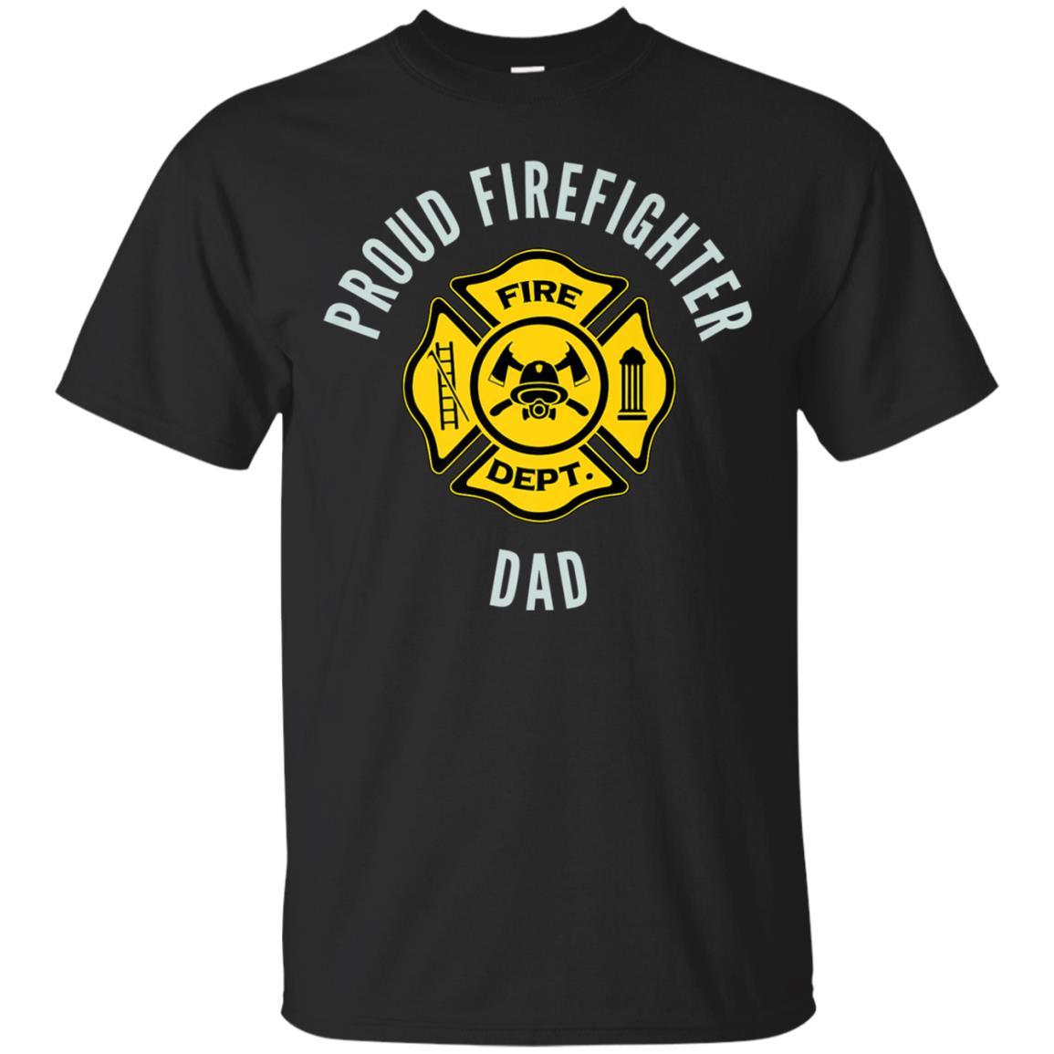 Proud Firefighter Dad Tshirt Art Gift Idea Catsolo T-shirt