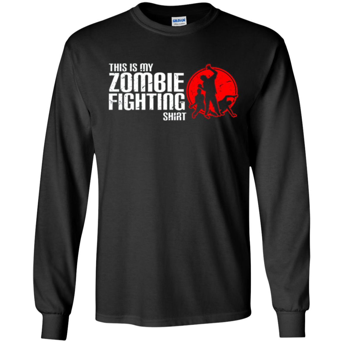 This Is My Zombie Fighting Graphic T-shirt Halloween Costume Long-sleeve-240