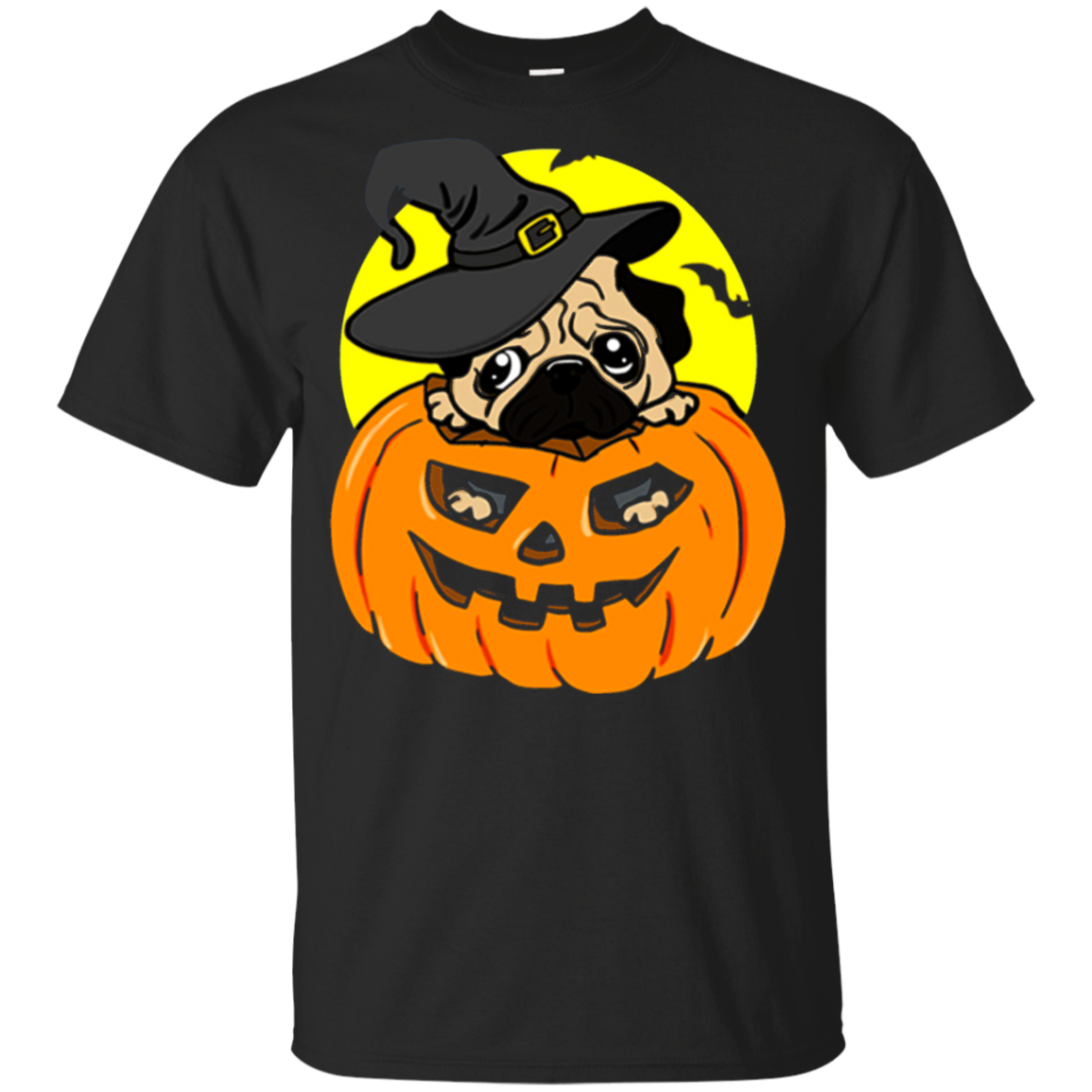 Halloween Pug Pumpkin Dog T-shirt For 