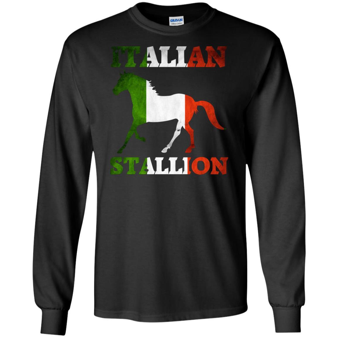 Italian Stallion Horse Italy Flag T-shirt Long-sleeve-240