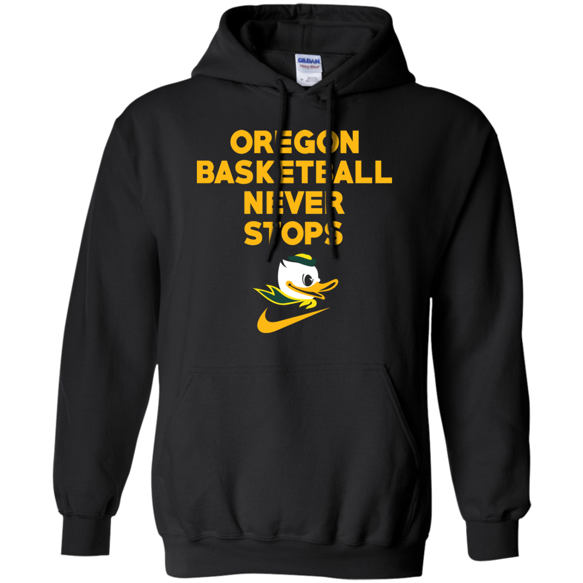 Oregon Basketball Never Stops G185 Pullover 8 Oz. Shirts