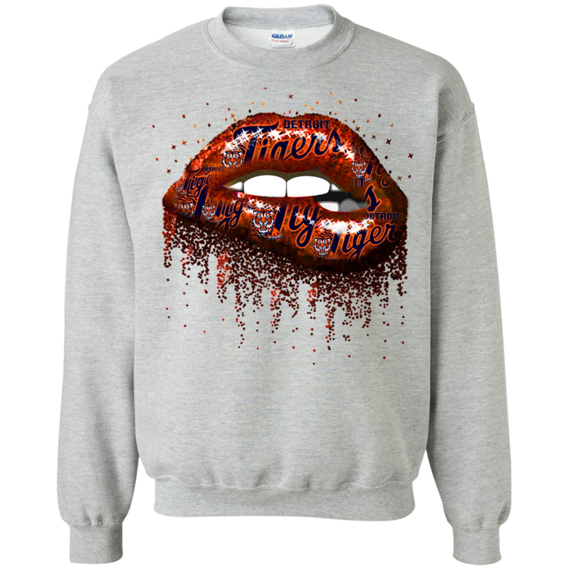 Sexy Detroit Tigers Lips For Baseball Lovers Shirt 