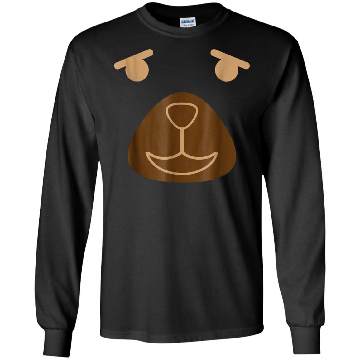 Cute Bear Face Halloween Costume Gift Shirt Long-sleeve-240