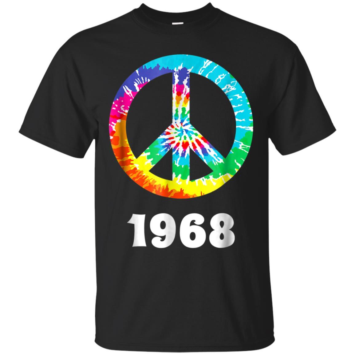 1968 Hippie Peace Sign Halloween Costume Class Reunion Catsolo Fashion T Shirt