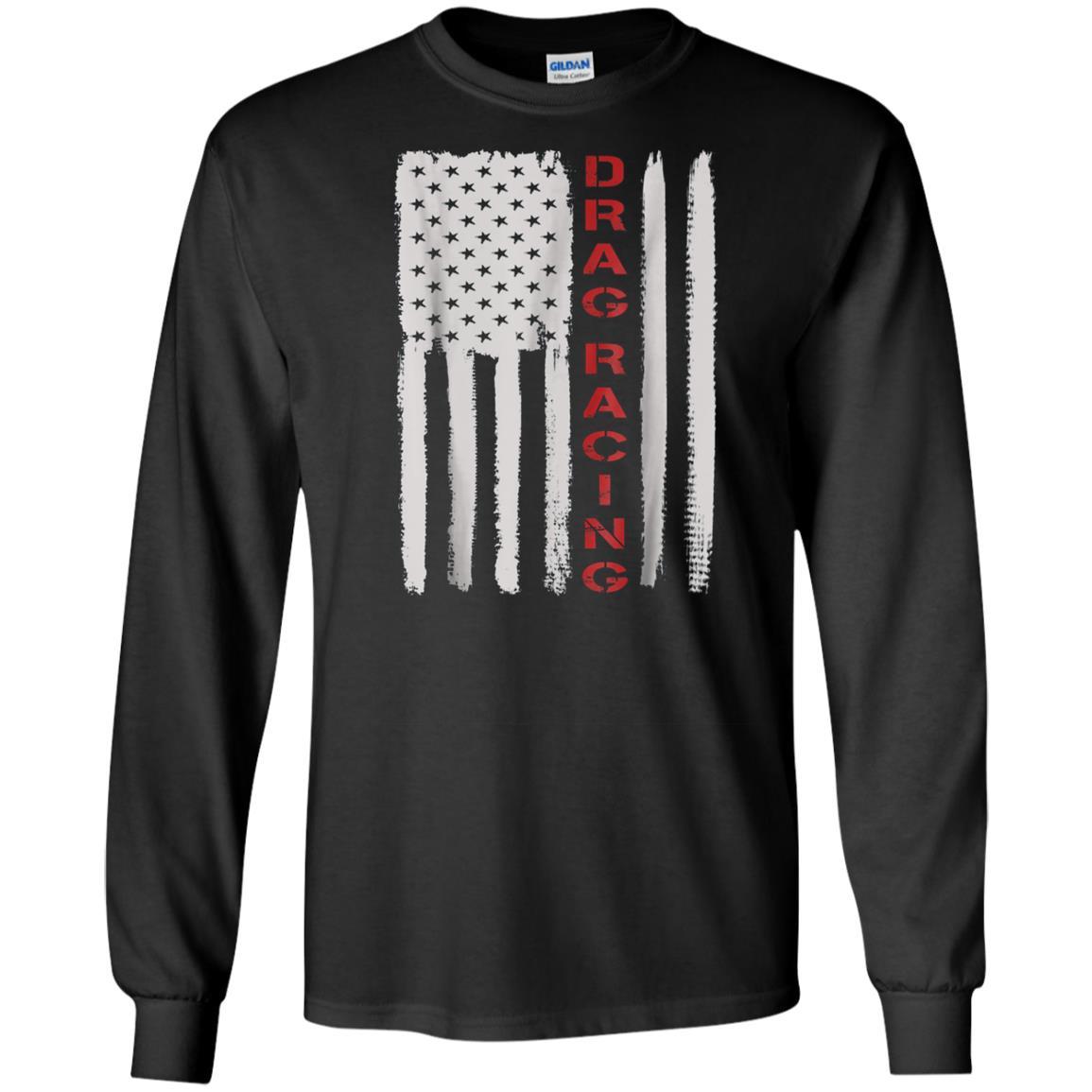 American Flag Drag Racing Car Gift 240 T Shirt