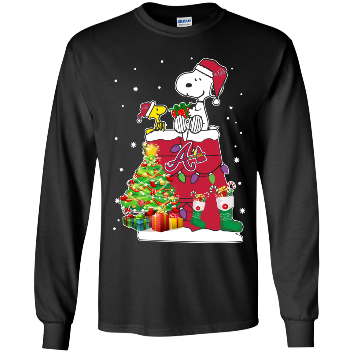 Atlanta Braves Snoopy & Woodstock Christmas Shirt Ls Shirt