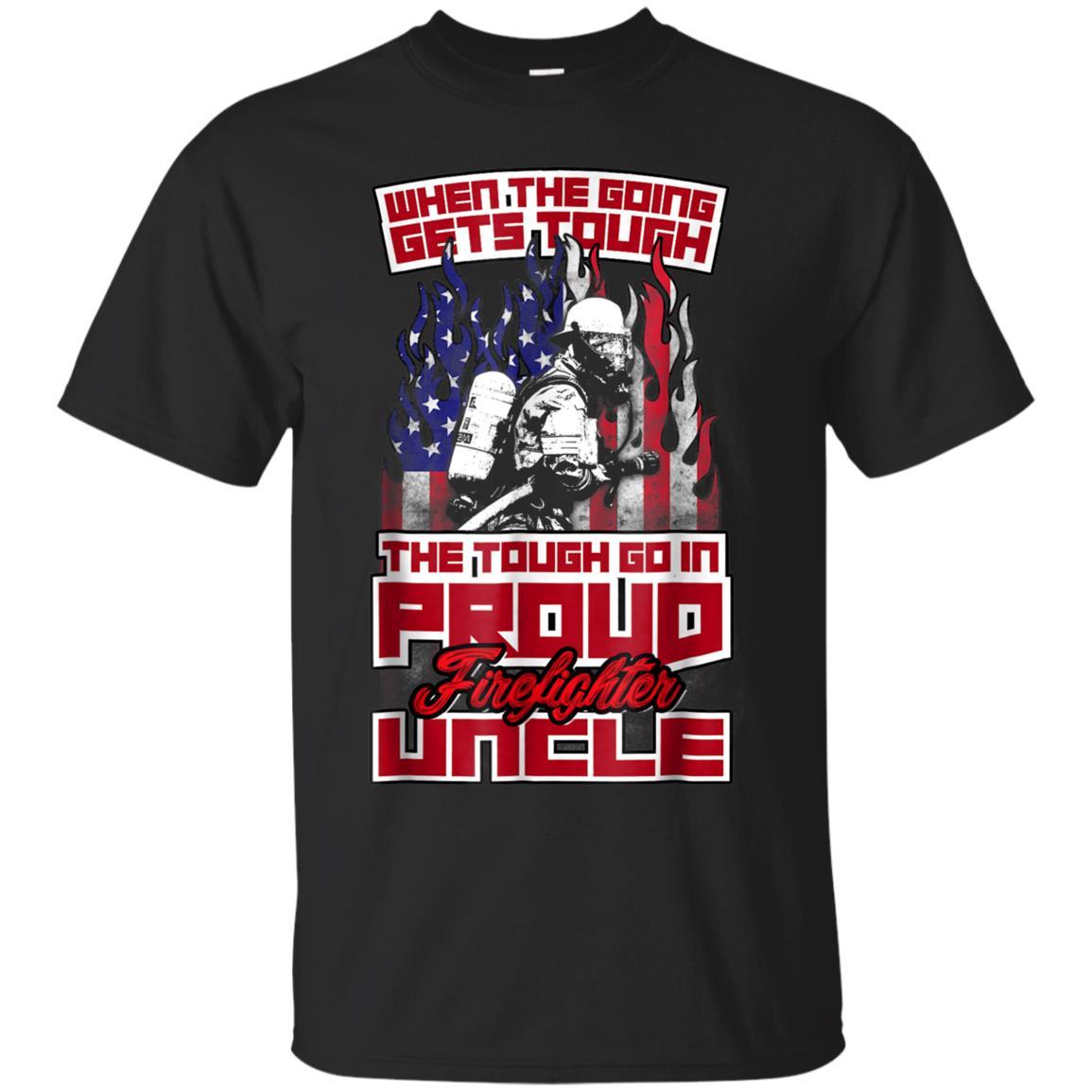 Proud Firefighter Uncle Tshirt Firefighter Family Shirts Catsolo T-shirt