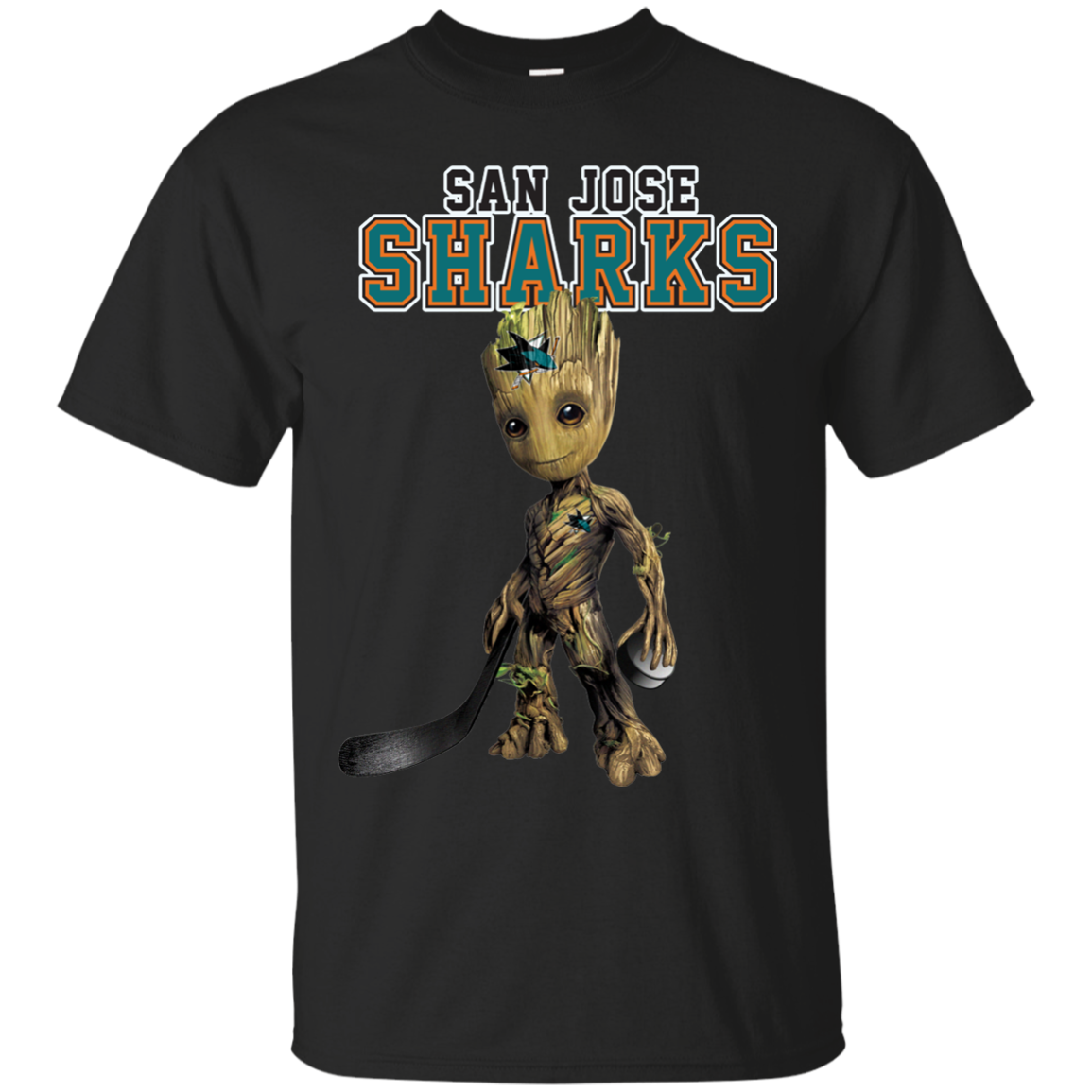 San Jose Sharks Hockey Guardians Of The Galaxy Groot T-shirts S S