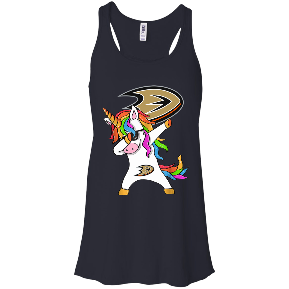 Top Selling Dabbing Hip Hop Unicorn Dab Anaheim Ducks Shirt Racerback Tank