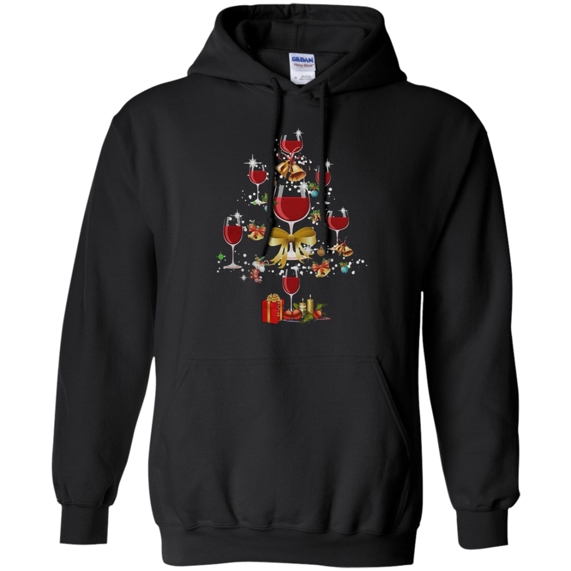 Wine Xmas Tree G185 Pullover 8 Oz. Shirts