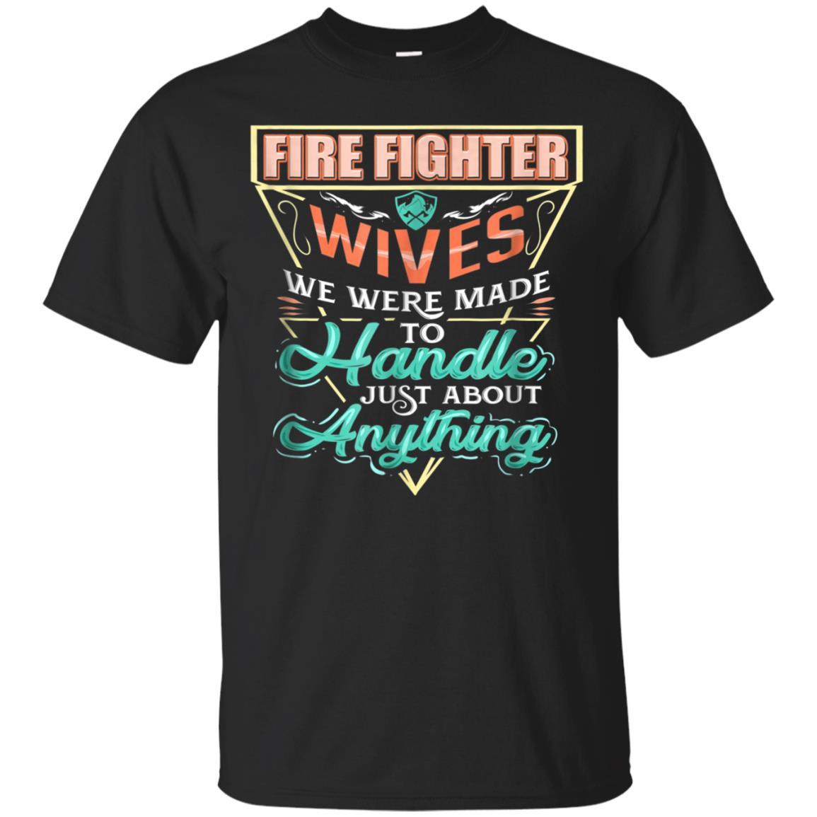 Cute Firefighter Wife Shirt Funny Gift Idea Mom Mothers Day Catsolo Fashion T-shirt