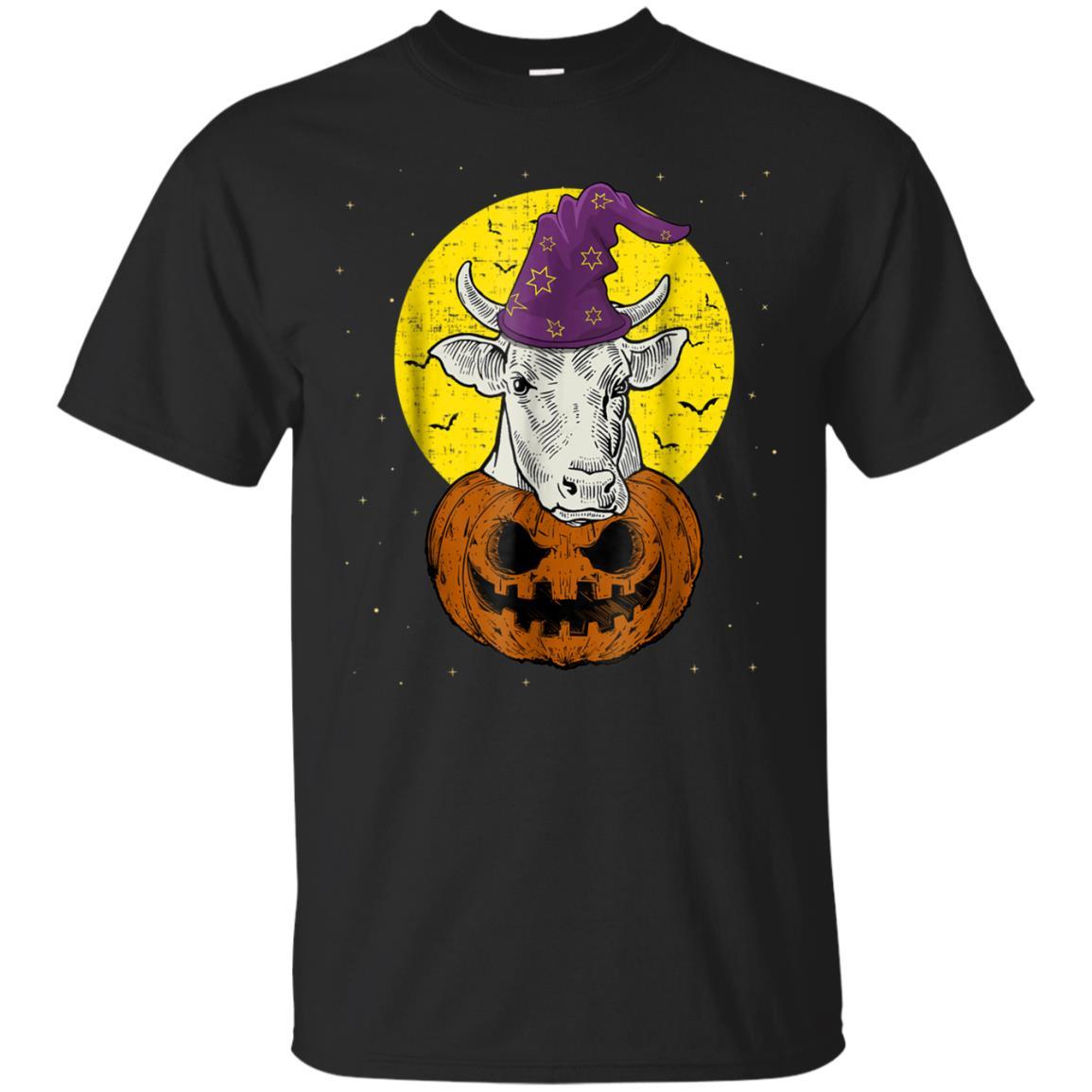 Cow Pumpkin Halloween Shirt Cow Cattle Costume Gift Catsolo Fashion T-shirt