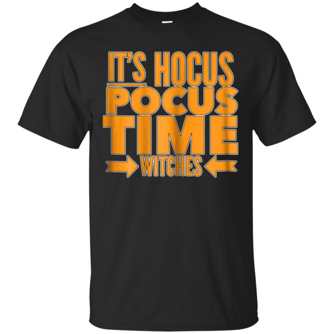 Hocus Pocus Time Witches Funny T-shirt For Halloween Costume Catsolo T-shirt