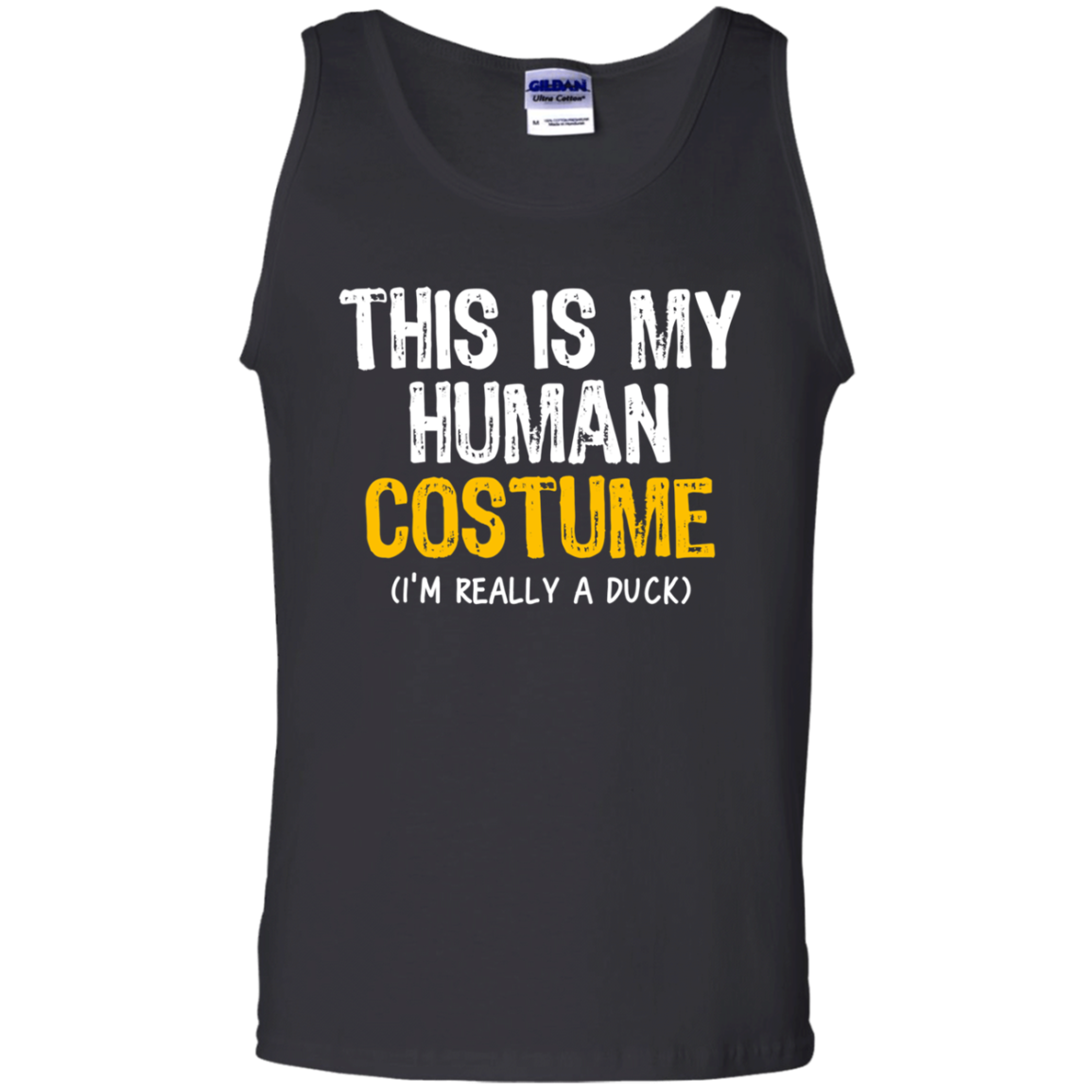 Top Selling This Is My Human Costume Duck Halloween Funny Tank Top Shirts