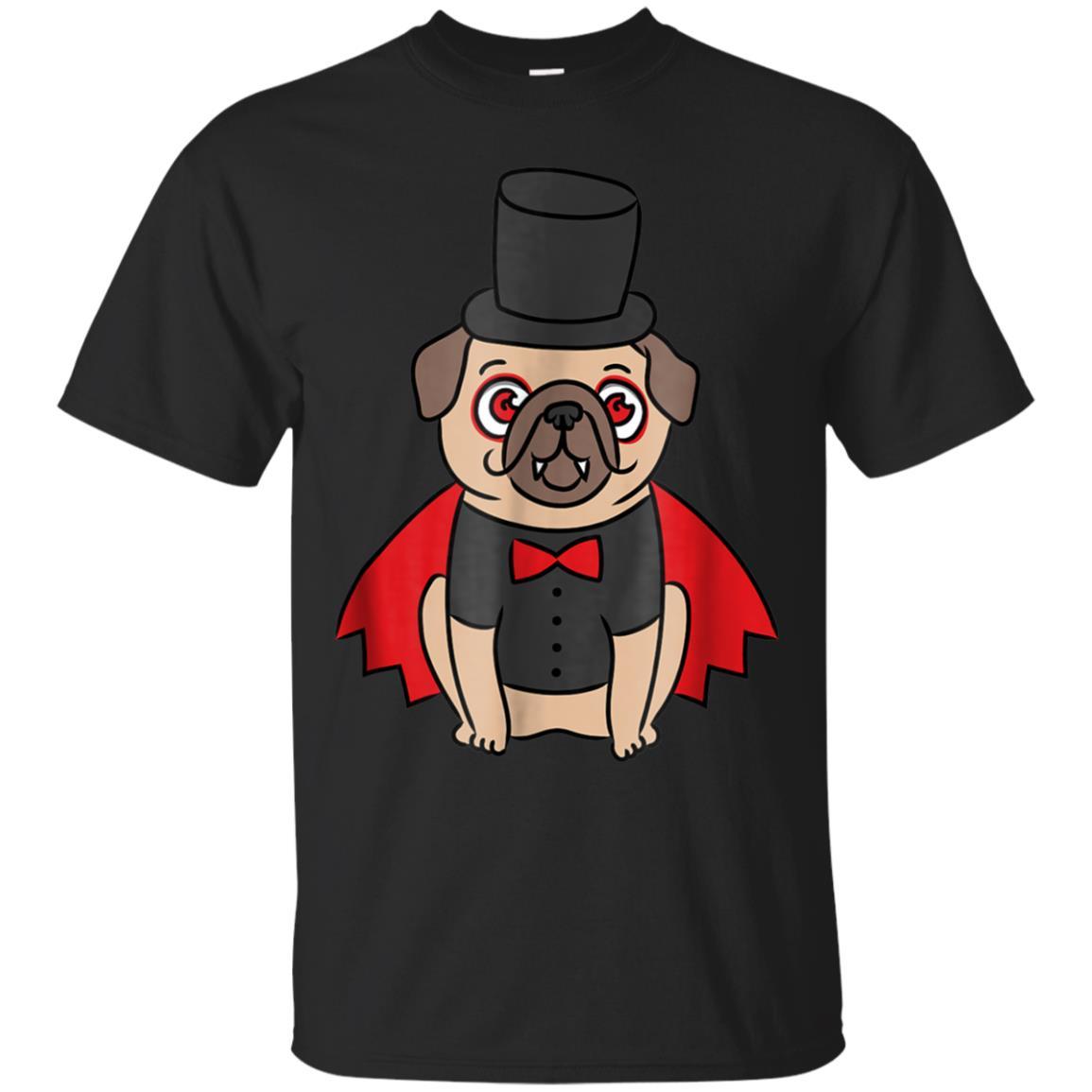 Cute Vampire Pug Halloween Costume Tshirt Dog Lover Gift Catsolo Fashion T-shirt