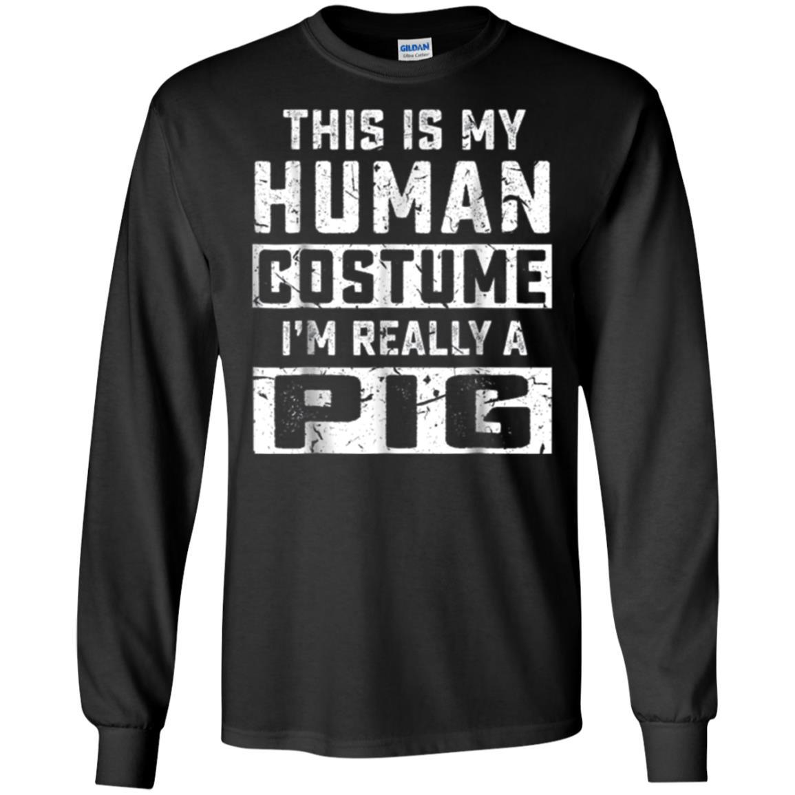 Halloween Pig Costumes Shirt For Girls Long-sleeve-240