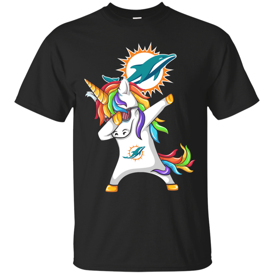 Dabbing Hip Hop Unicorn Dab Miami Dolphins T Shirt