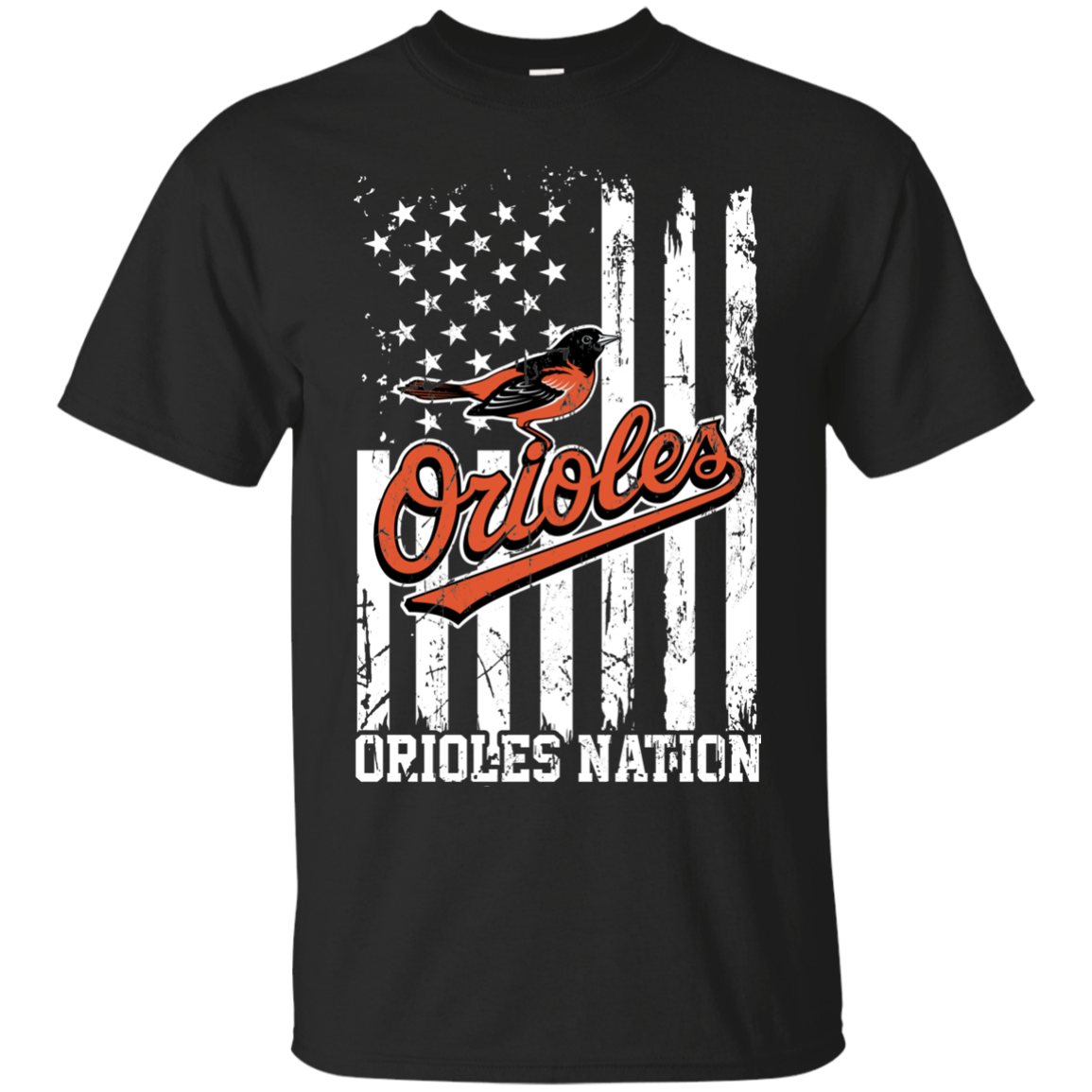 Baltimore Orioles Nations Baseball Us Flag Fourth Of July Shirt