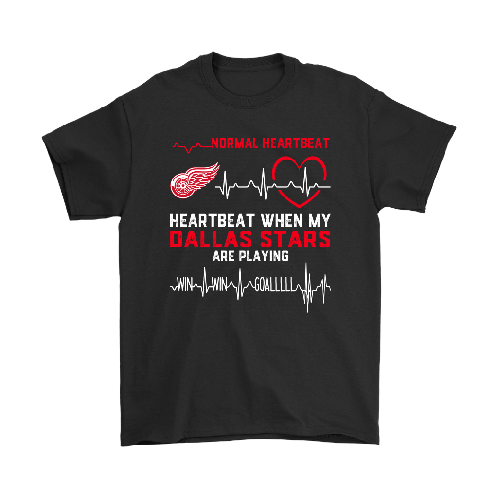 My Heartbeat When My Detroit Red Wings Are Playing Ice Hockey Shirts