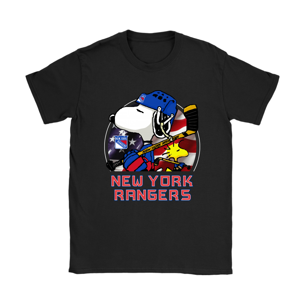 New York Rangers Ice Hockey Snoopy And Woodstock Nhl Shirts 