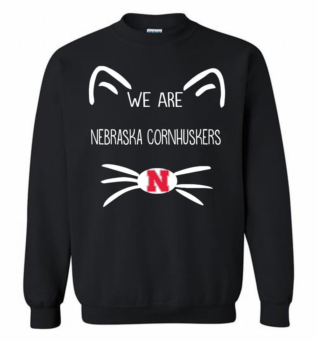 Cat We Are Nebraska Cornhuskers Crewneck T Shirt