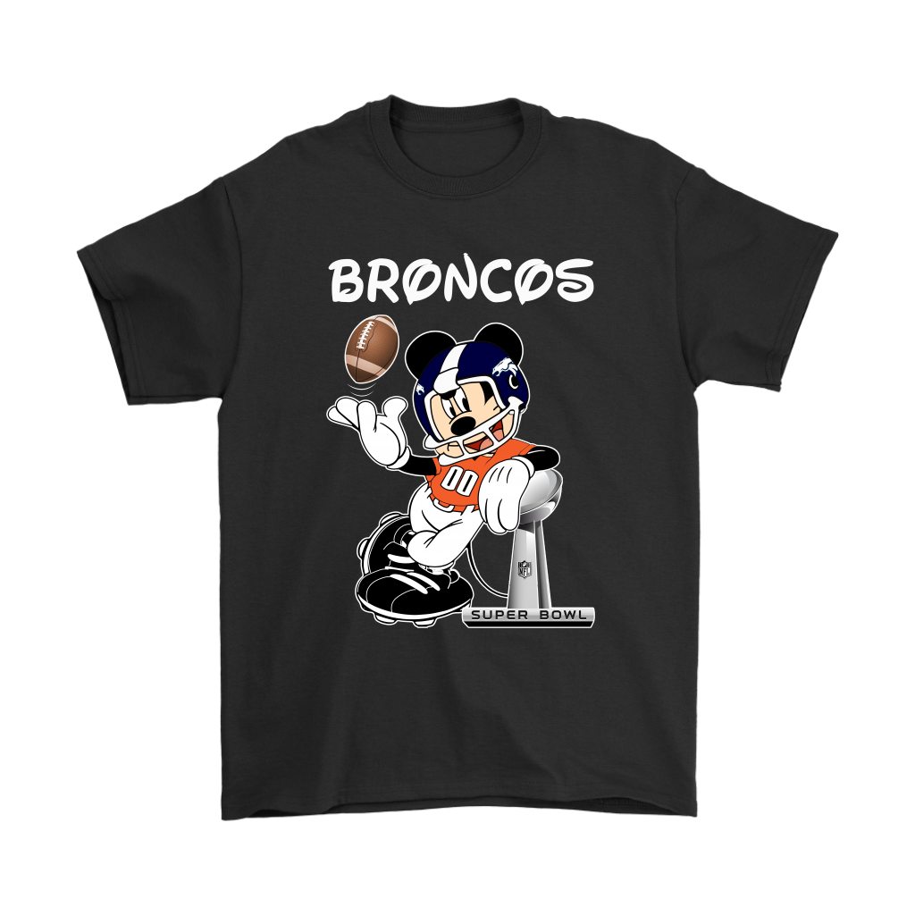 Mickey Broncos Taking The Super Bowl Lii Trophy Football Shirts