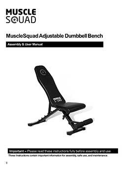 MuscleSquad Adjustable Dumbbell Bench manual