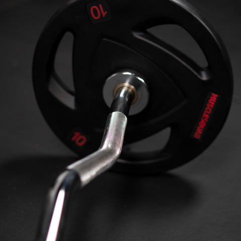 EZ Curl Barbell with 10kg Weight Plate