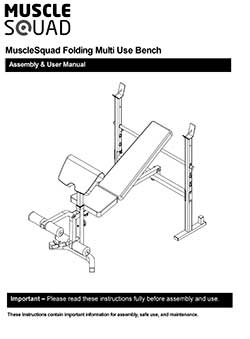 MuscleSquad Folding Multi-Use Weight Bench manual