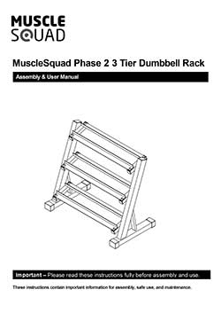 MuscleSquad Phase 2 3 tier dumbbell storage rack manual