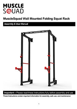 MuscleSquad Wall Mounted Folding Squat Rack Manual