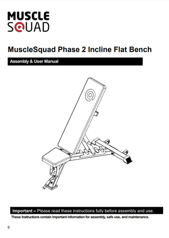Muslesquad Phase 2 Incline Flat Bench