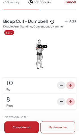 Fitness tracker app workout 