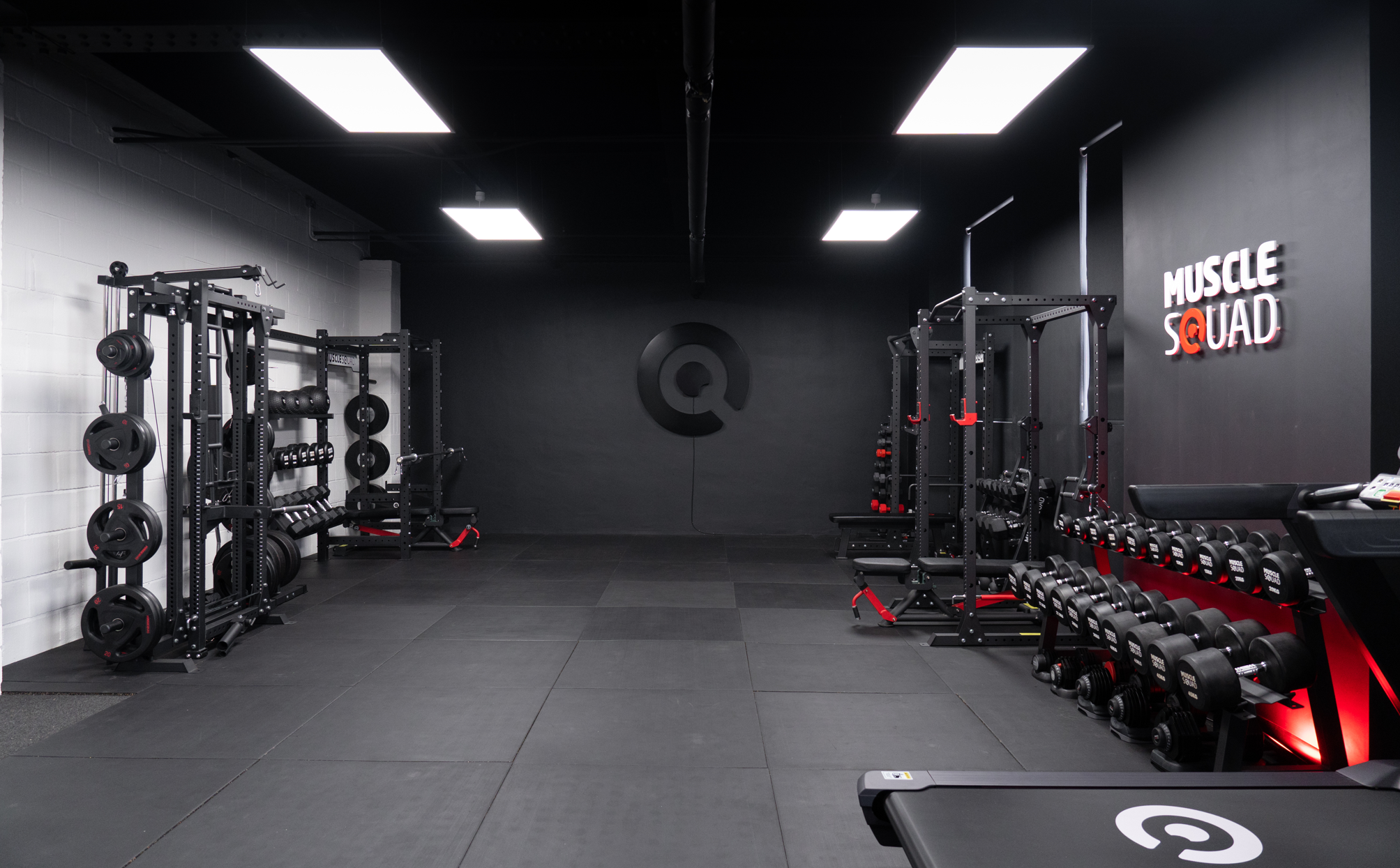 Muscle Squad Studio with Easy Clean Rubber Floor Tiles