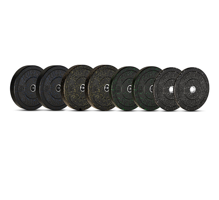 Photos - Barbells & Dumbbells Muscle Squad Coloured Crumb Rubber Bumper Olympic Weight Plates - 100kg Se