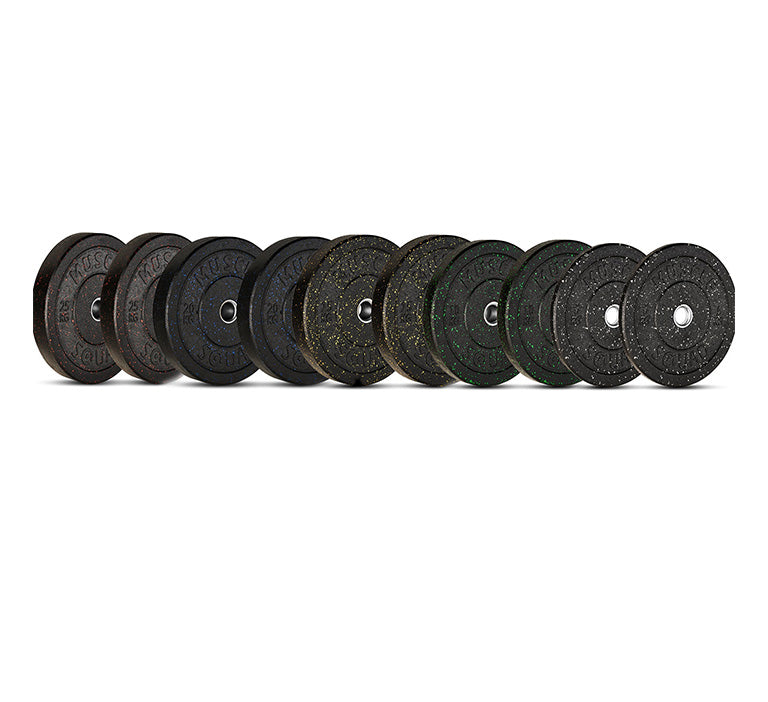 Photos - Barbells & Dumbbells Muscle Squad Coloured Crumb Rubber Bumper Olympic Weight Plates - 150kg Se