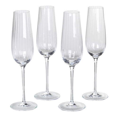 Set Of 4 Ribbed Wine Glasses – Cotswold Luxe