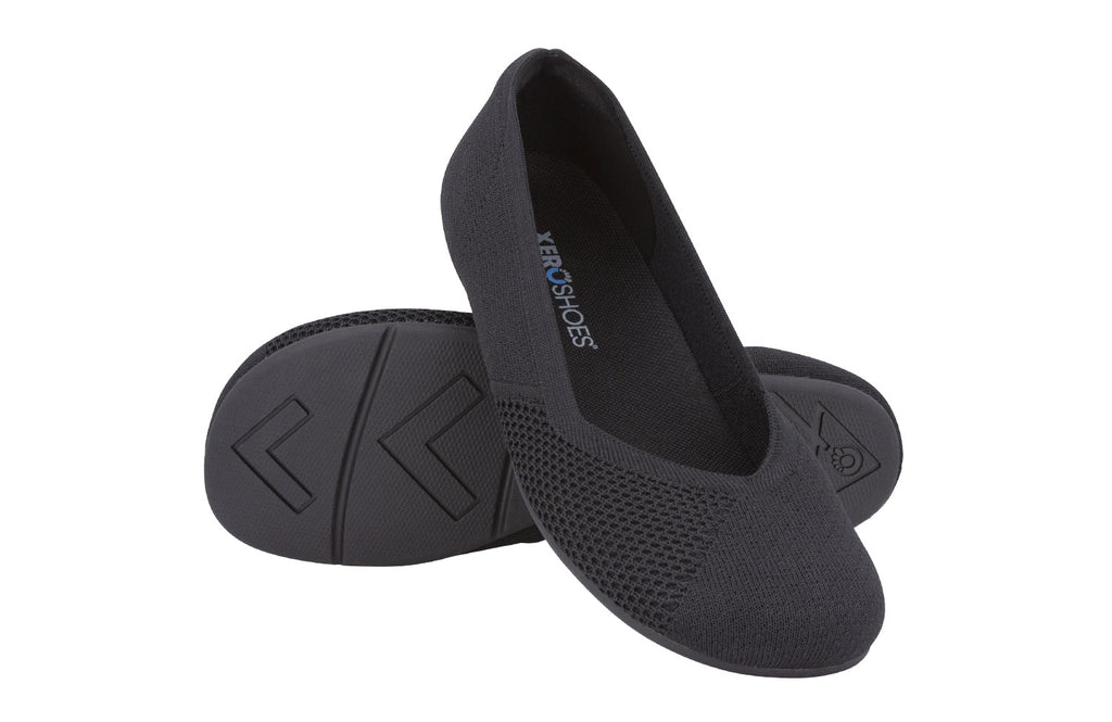 Xero Shoes Phoenix Ballerina black knit goFree Concepts