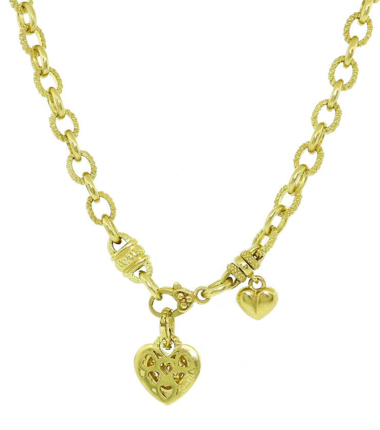 Judith Ripka 18k Heart Pendant Necklace – Mazal Diamonds