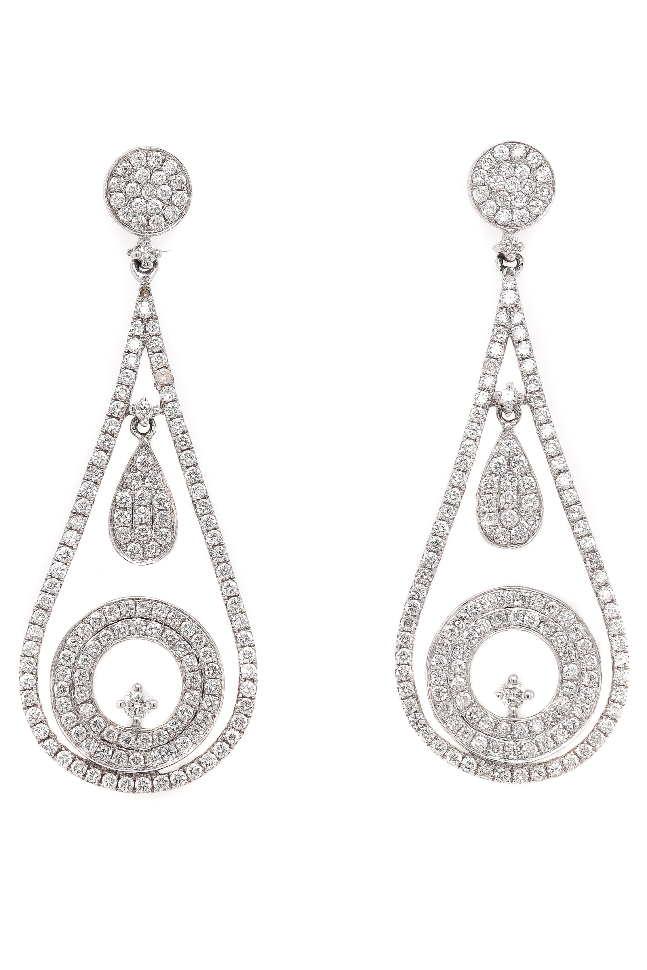 2.51ct 14k White Gold Earrings