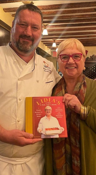 Lidia Bastianich and Billy Gallagher