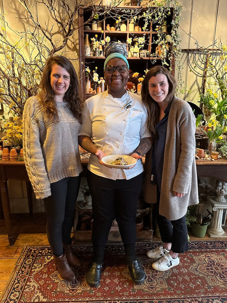 Gramercy Tavern Chef Aretah Ettarh and Catherine and Emily of Heritage Foods