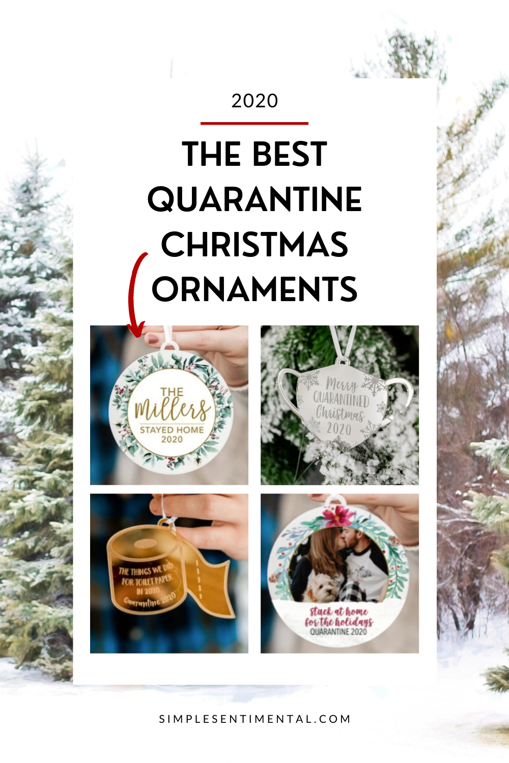 quarantine christmas ornament