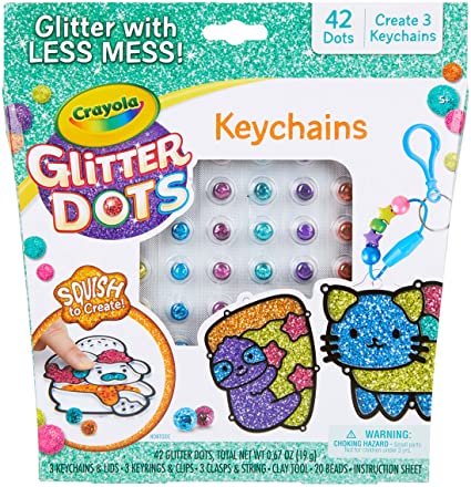 Crayola glitter dots keychain