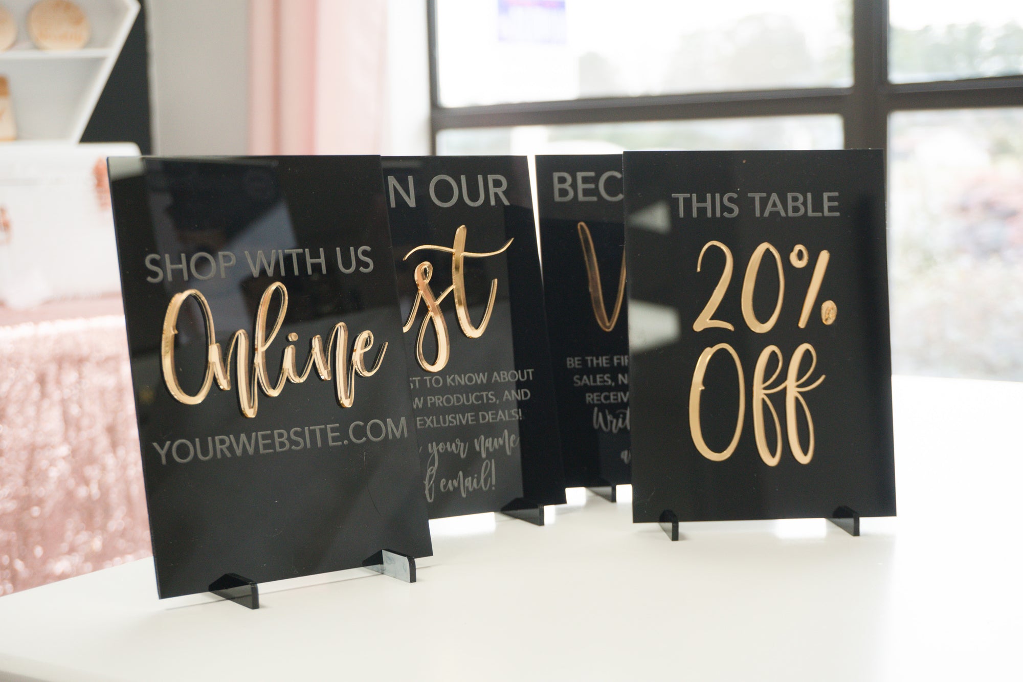 Customizable Acrylic Sign for Boutiques & Small Businesses - Simple ...
