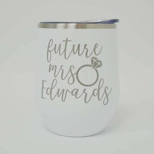 Personalized Floral Monogram Wine Tumbler – Squishy Cheeks